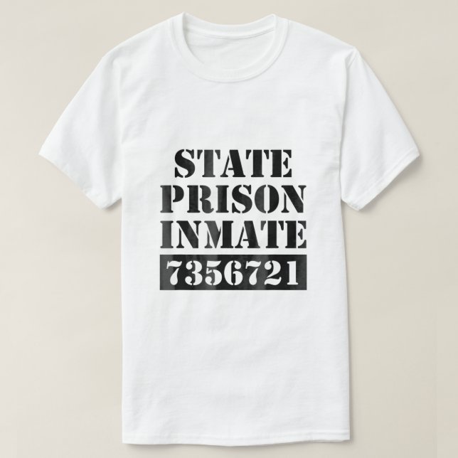 Camiseta Costuma de recluso de la prisión estatal (Diseño del anverso)