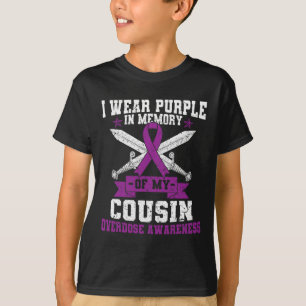 Camiseta Costuma del mes de la sobredosis de la cinta morad