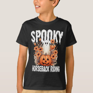Camiseta Costuma familiar de Halloween en equitación