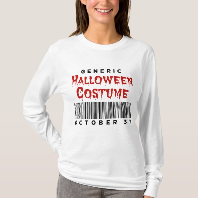 Camiseta Costuma genérica de Halloween de código de barras  (Anverso)