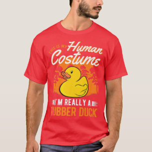 Camiseta Costuma humana del pato de caucho Halloween Pr