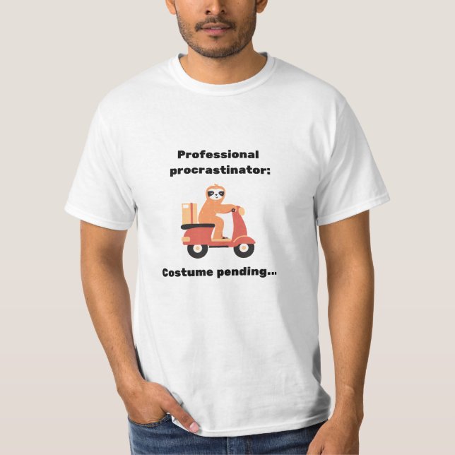 Camiseta Costuma profesional de postergador pendiente (Anverso)
