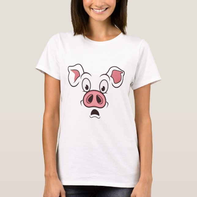 Camiseta Costumbre de cara de cerdo (Anverso)