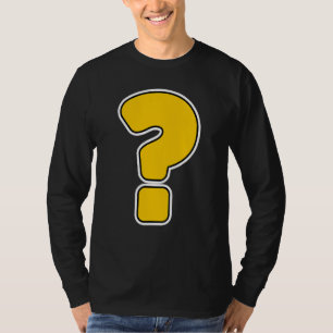 Camiseta Costumbre de eslóganes de signo de interrogación