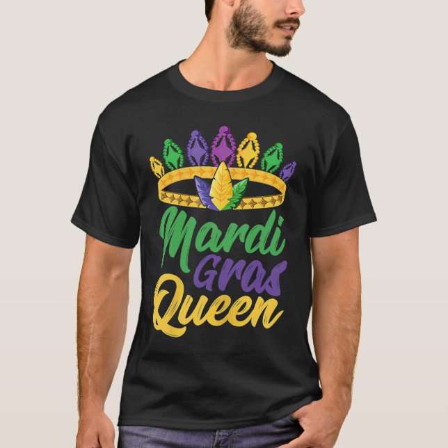 Camiseta Costume Carnival  Queen Mardi Gras Party Costume (Anverso)