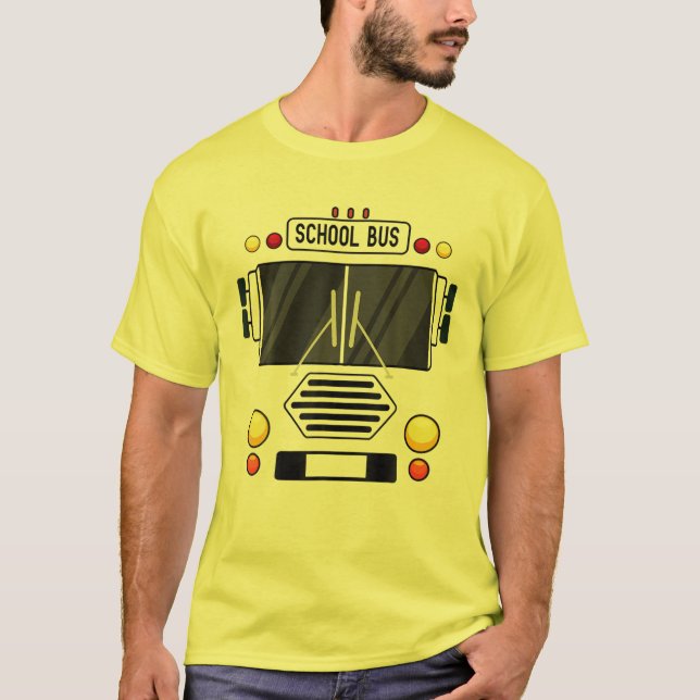 Camiseta Costume de autobús escolar Fácil vehículo Guay Hal (Anverso)