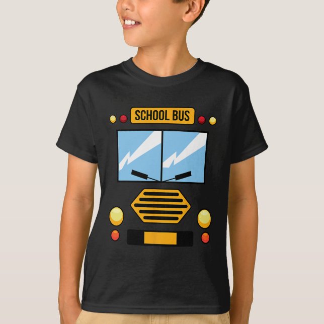 Camiseta Costume de autobús escolar Guay Vehículo fácil Hal (Anverso)