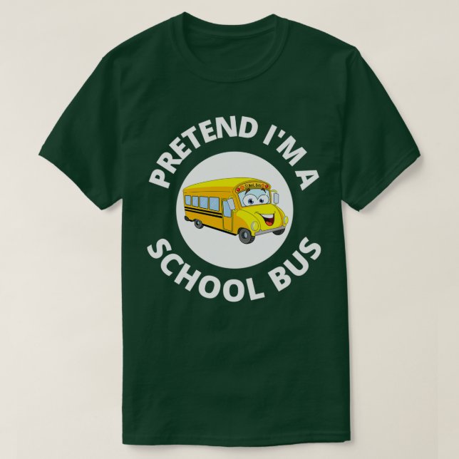 Camiseta Costume de autobús escolar pretender bus escolar I (Diseño del anverso)