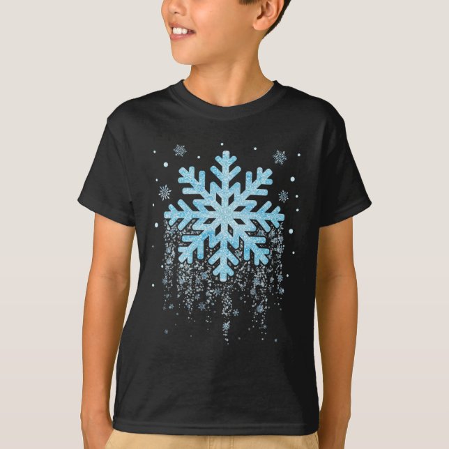 Camiseta Costume de copo de nieve Navidades de invierno que (Anverso)