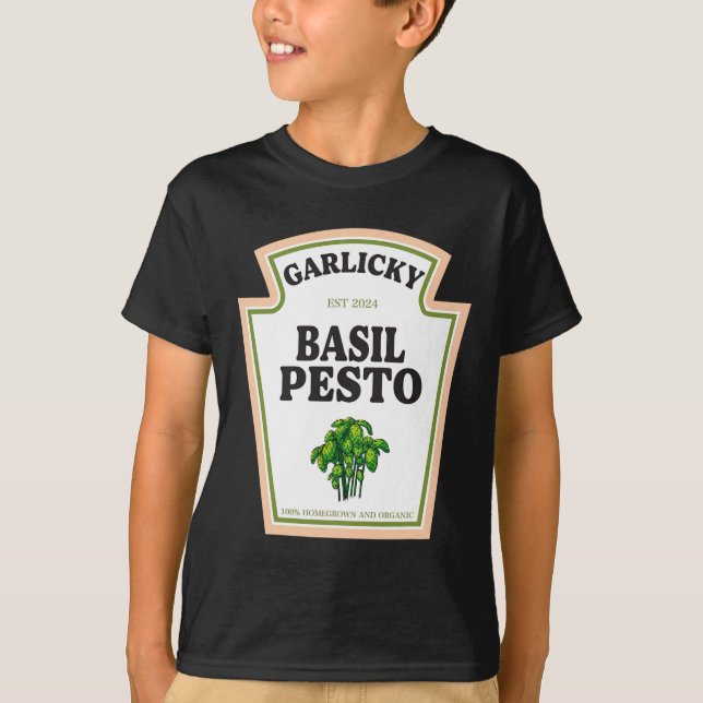 Camiseta Costume de Fiesta de Ropa de Pesto de Garlicky Bas (Anverso)