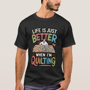 Camiseta Costura Divertida De Colchas Tejiendo Quilters Sas