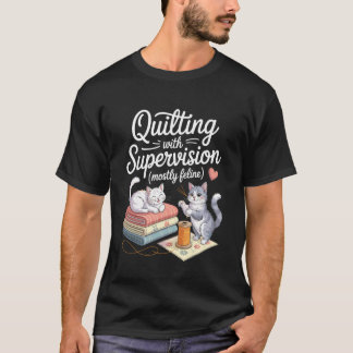 Camiseta Costura Divertida para Amante de Gatos que Cose Te