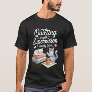 Camiseta Costura Divertida para Amante de Gatos que Cose Te