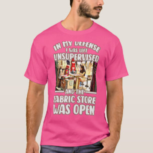 Camiseta Costura para tela de mujer loca dama de quilt Craf