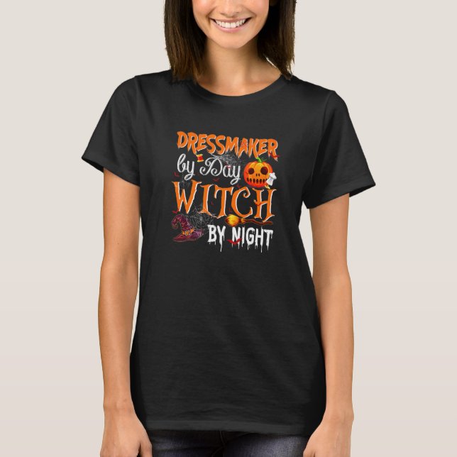 Camiseta Costurera De Día Bruja De Noche (Anverso)