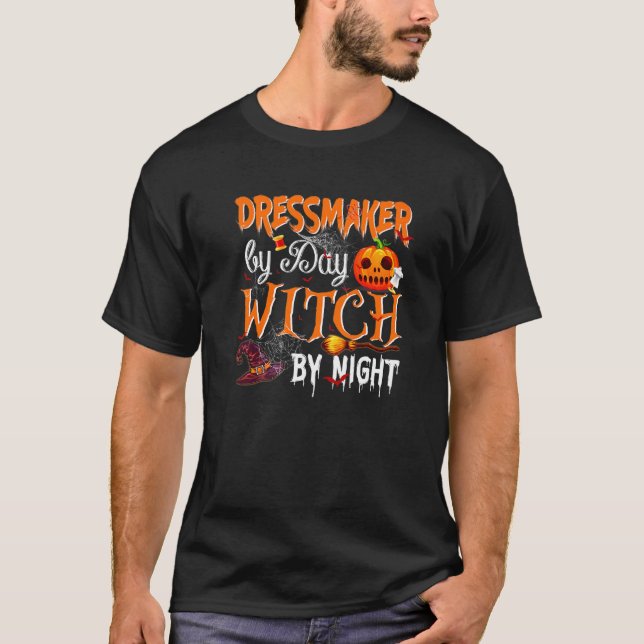 Camiseta Costurera De Día Bruja De Noche (Anverso)