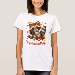 Camiseta Cosy Autumn Magic Racoon