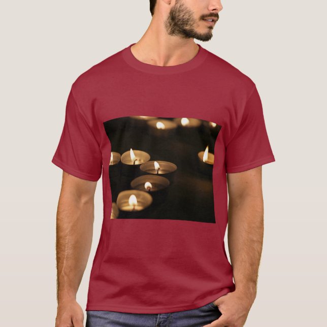 Camiseta Cosy Candle Glow Aesthetic Graphic T-Shirt (Anverso)