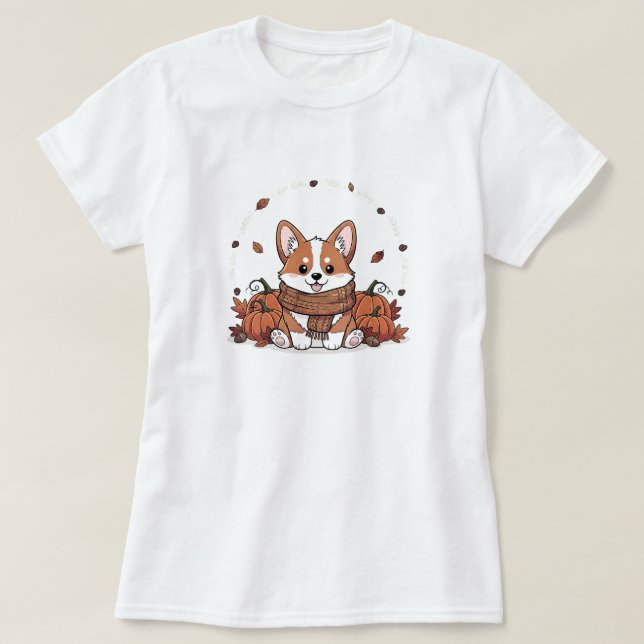 Camiseta Coszy Corgi | SOLO BLANCO (Diseño del anverso)