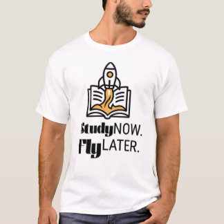 Camiseta Cota Ahora Vuela Más Tarde Estudiante Cohete Cotiz