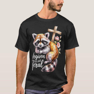 Camiseta Cota Cristiana de Mapache Salvaje pero Perdonado