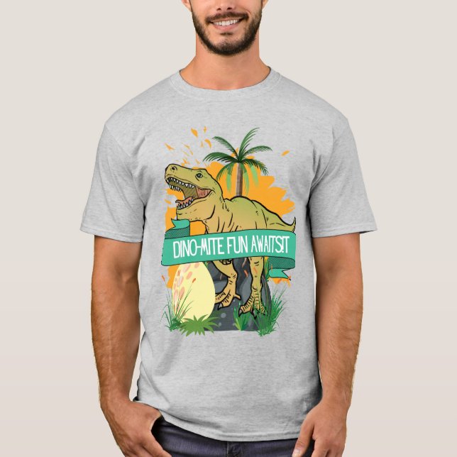 CAMISETA COTA DE DINOSAURIO CARICATURA (Anverso)