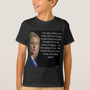 Camiseta Cota de Hillary Clinton sobre religión