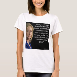 Camiseta Cota de Hillary Clinton sobre religión