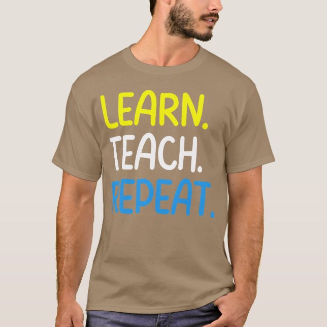 Camiseta Cota de maestro Aprende cada Repeticion chica (Anverso)