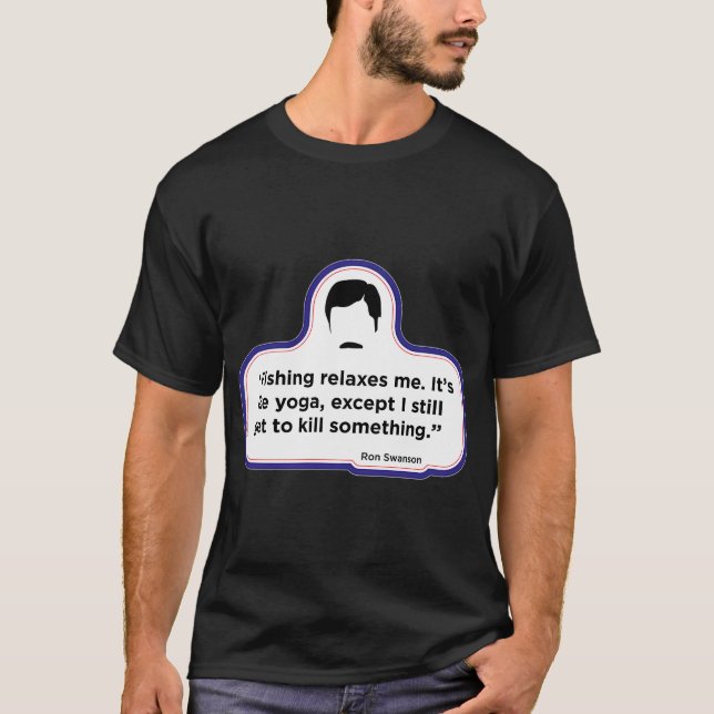 Camiseta Cota de Ron Swanson - Pescar (Anverso)