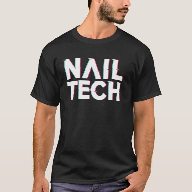 Camiseta Cota de Tech de Uñas Uniforme de Trabajo Esmalte d (Anverso)