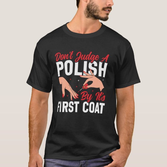 Camiseta Cota de técnico de uñas uniforme de trabajo esmalt (Anverso)