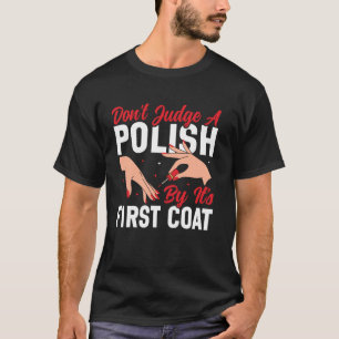 Camiseta Cota de técnico de uñas uniforme de trabajo esmalt