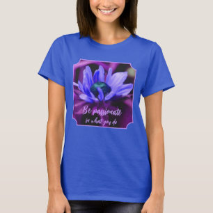 Camiseta Cota Morada Pasión Cita Inspiradora