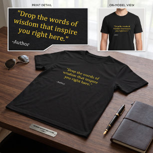 Camiseta Cota personalizada tipográfica minimalista