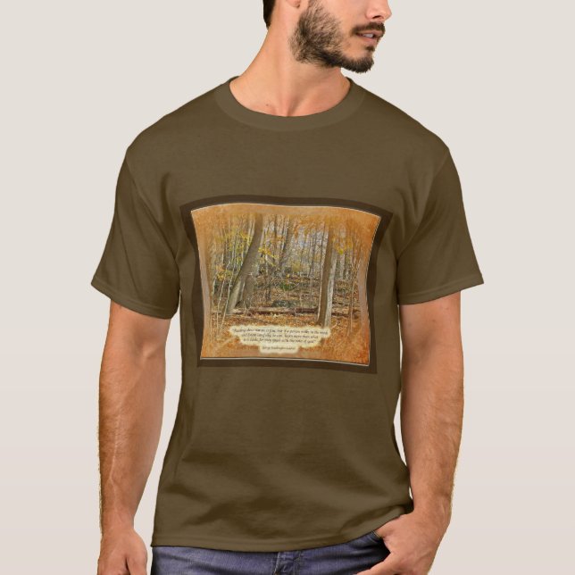 Camiseta Cotización de Autumn Forest George Washington Carv (Anverso)