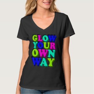 Camiseta Cotización de brillo colorido 70s 80s Retro Vintag