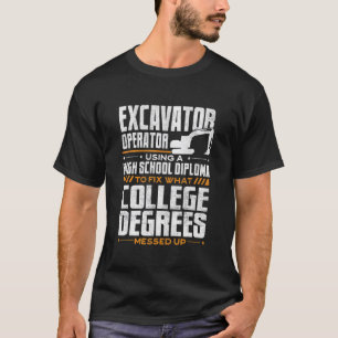 Camiseta Cotización de operador de excavadora de equipo pes