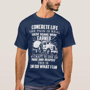 Camiseta Cotización De Vida Concreta De Construcción Para