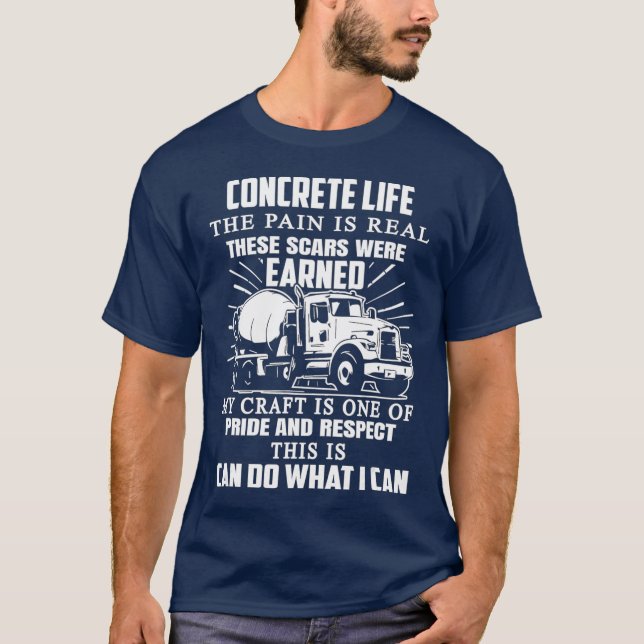 Camiseta Cotización De Vida Concreta De Construcción Para E (Anverso)