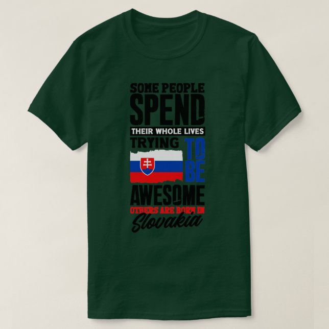 Camiseta Cotización eslovaca con bandera3 (Diseño del anverso)