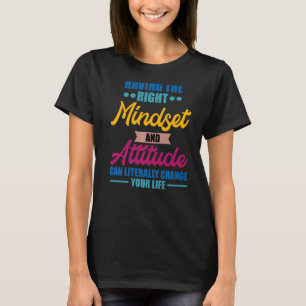 Camiseta Cotización motivacional Correcta Mentalidad y Acti