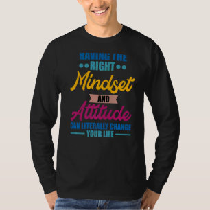 Camiseta Cotización motivacional Correcta Mentalidad y Acti