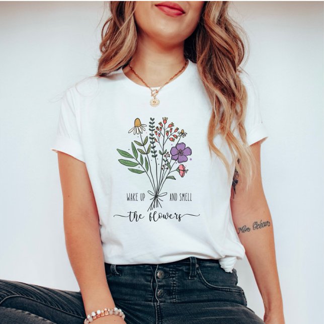 Camiseta Cotización Motivadora De Flores Silvestres Retro V (Subido por el creador)