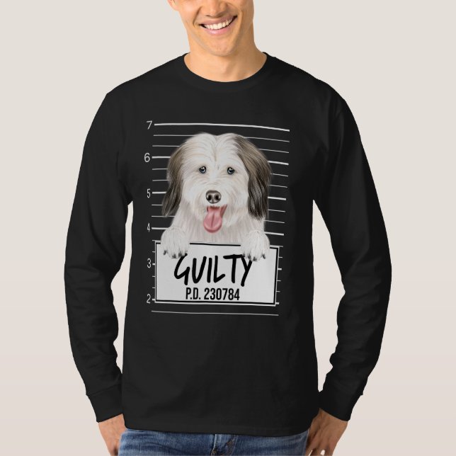Camiseta Coton De Tulear Mugshot Guilty Dog (Anverso)