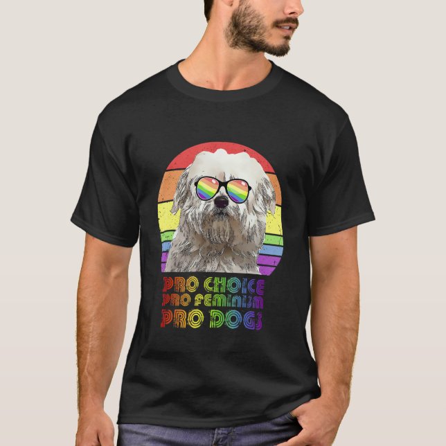 Camiseta Coton De Tulear Pro Choice Pro Feminismo Pro Dogs  (Anverso)