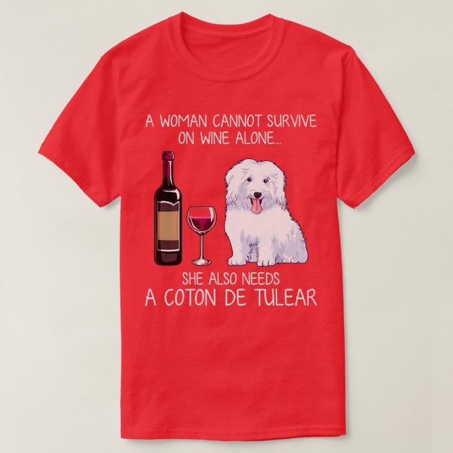 Camiseta Coton de Tulear y el perro cómico (Diseño del anverso)