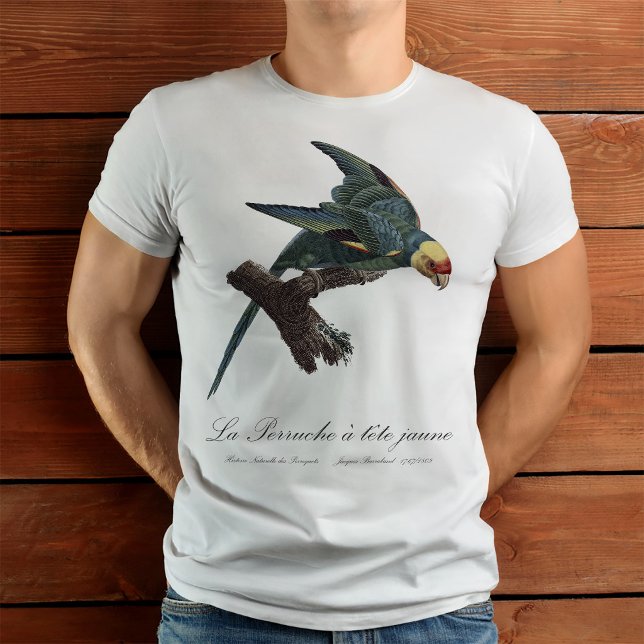 Camiseta Cotorra de Carolina, Conuropsis carolinensis (Carolina parakeet, Conuropsis carolinensis. Men Basic White T-Shirt)