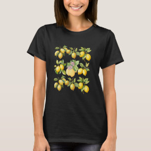 Camiseta Cottagecore Acuarela Frutas Cítricos Limones Jardí