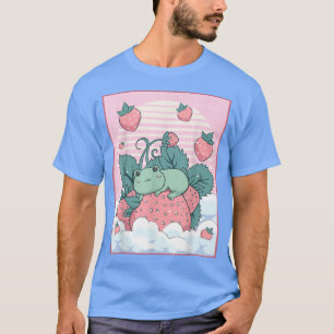 Camiseta Cottagecore Aesthetic Cute Kawaii Frog Strawberry